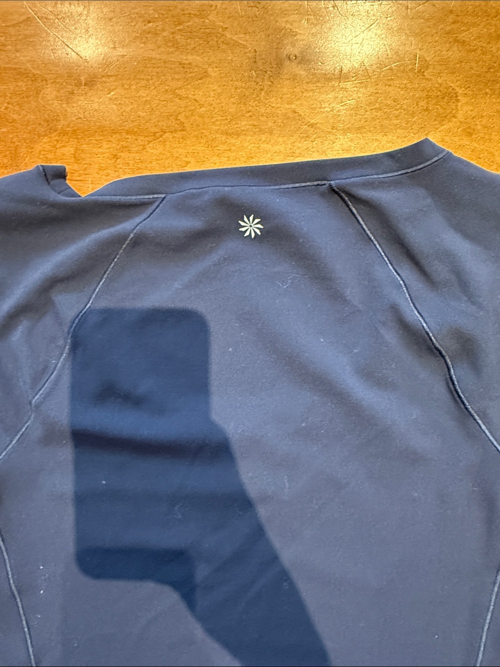 Athleta Never Worn Navy Scoop Neck Short Sleeve Top size medium - Picture 6 of 6